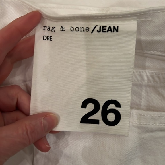 NWT rag & bone Jeans White Prospctr Dre Capri Distressed Size 26, 28, 29 or 30 - Picture 7 of 16